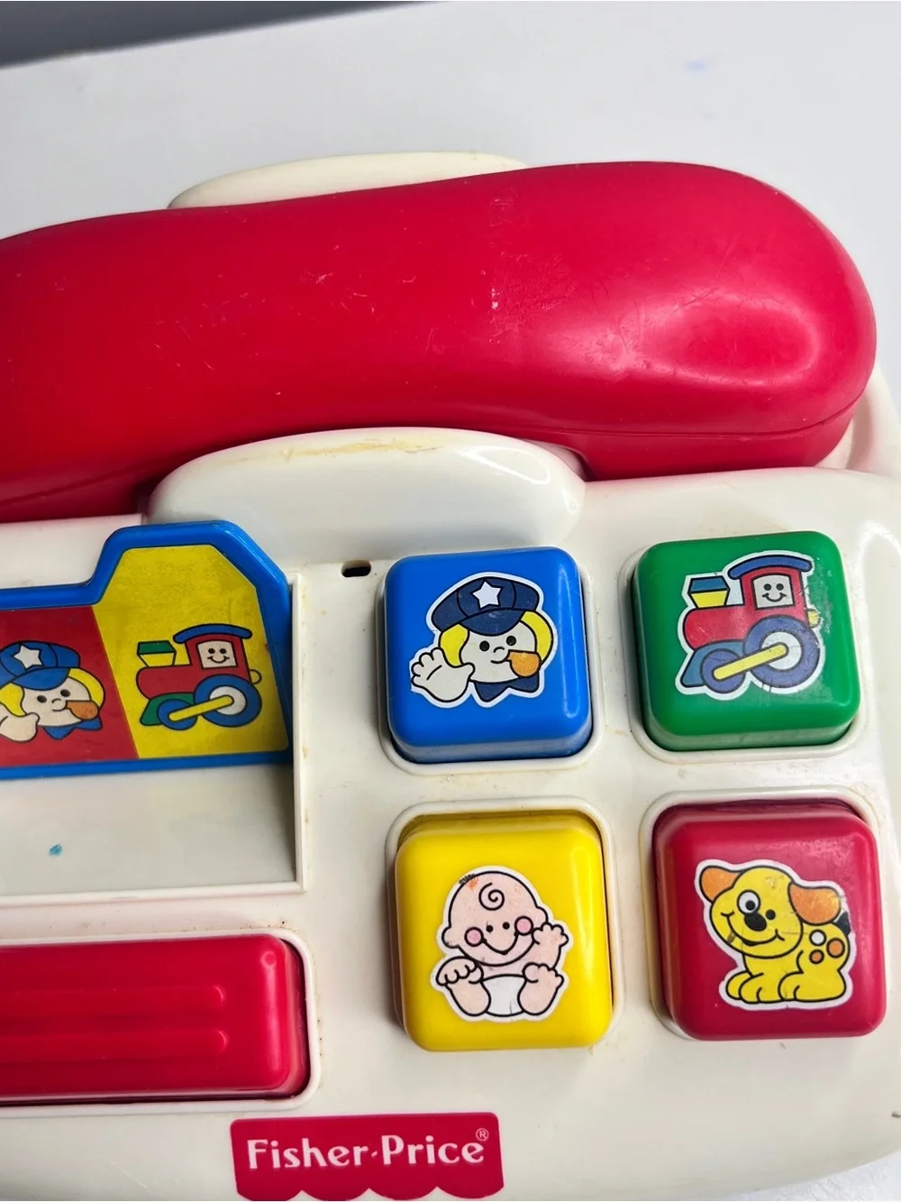 Vintage 1998 Fisher-Price Ring 'n Rattle Toy Phone (model #71303) - WORKS!